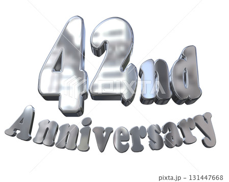 3DCG文字「42nd Anniversary/42周年マークキラキラ」 3DCG文字「42nd Anniversary/42周年マークキラキラ」 131447668