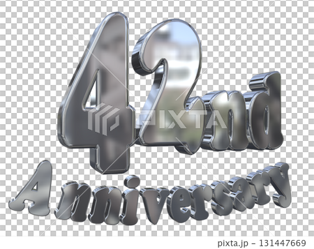 3DCG文字“42週年/42週年紀念馬克·斯帕克” 3DCG文字“42週年/42週年紀念馬克·斯帕克” 131447669