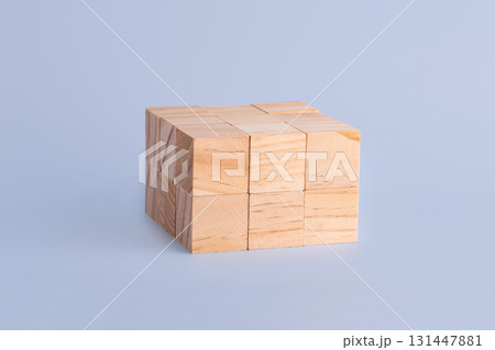 Wooden cubes 131447881