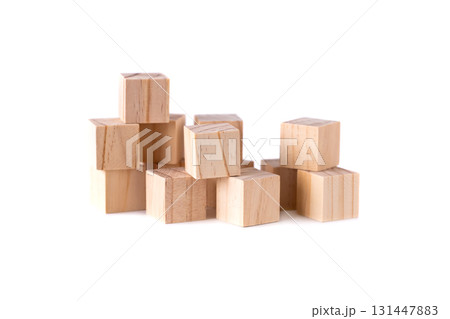 Wooden cubes 131447883