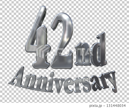 3DCG text "42nd Anniversary/42nd Anniversary Mark Sparkle" 131448034