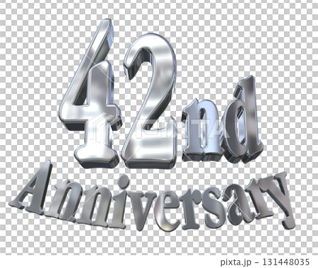 3DCG文字“42週年/42週年紀念馬克·斯帕克” 3DCG文字“42週年/42週年紀念馬克·斯帕克” 131448035