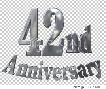 3DCG文字“42週年/42週年紀念馬克·斯帕克” 131448038