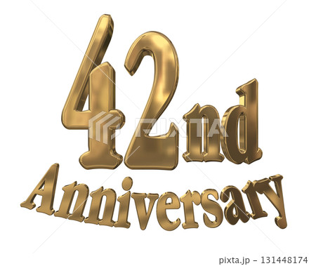 3DCG文字「42nd Anniversary/42周年マークキラキラ」 3DCG文字「42nd Anniversary/42周年マークキラキラ」 131448174