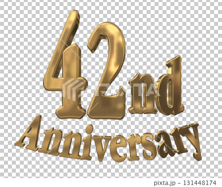 3DCG文字「42nd Anniversary/42周年マークキラキラ」 3DCG文字「42nd Anniversary/42周年マークキラキラ」 131448174