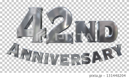 3DCG text "42nd Anniversary/42nd Anniversary Mark Sparkle" 3DCG text "42nd Anniversary/42nd Anniversary Mark Sparkle" 131448204