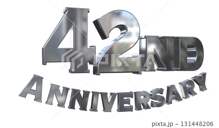 3DCG文字「42nd Anniversary/42周年マークキラキラ」 3DCG文字「42nd Anniversary/42周年マークキラキラ」 131448206