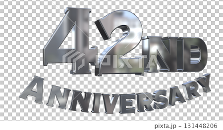 3DCG文字「42nd Anniversary/42周年マークキラキラ」 3DCG文字「42nd Anniversary/42周年マークキラキラ」 131448206