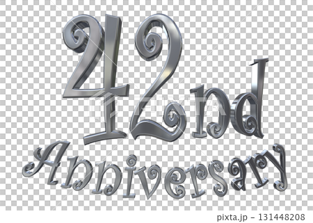 3DCG文字“42週年/42週年紀念馬克·斯帕克” 3DCG文字“42週年/42週年紀念馬克·斯帕克” 131448208