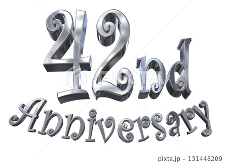 3DCG文字「42nd Anniversary/42周年マークキラキラ」 3DCG文字「42nd Anniversary/42周年マークキラキラ」 131448209