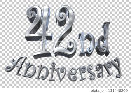 3DCG文字「42nd Anniversary/42周年マークキラキラ」 3DCG文字「42nd Anniversary/42周年マークキラキラ」 131448209