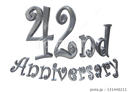 3DCG文字「42nd Anniversary/42周年マークキラキラ」 3DCG文字「42nd Anniversary/42周年マークキラキラ」 131448211