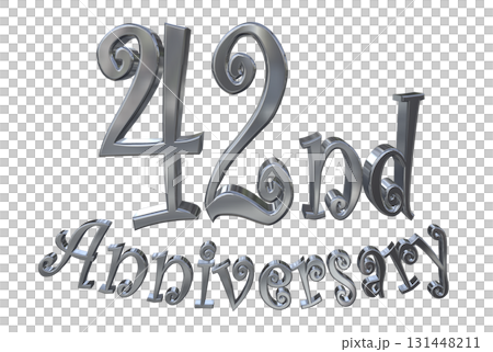 3DCG文字「42nd Anniversary/42周年マークキラキラ」 3DCG文字「42nd Anniversary/42周年マークキラキラ」 131448211