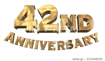 3DCG文字「42nd Anniversary/42周年マークキラキラ」 3DCG文字「42nd Anniversary/42周年マークキラキラ」 131448329