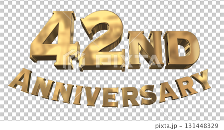 3DCG text "42nd Anniversary/42nd Anniversary Mark Sparkle" 3DCG text "42nd Anniversary/42nd Anniversary Mark Sparkle" 131448329