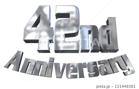 3DCG文字「42nd Anniversary/42周年マークキラキラ」 3DCG文字「42nd Anniversary/42周年マークキラキラ」 131448381