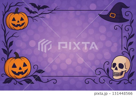 フレーム素材　ハロウィン　ベクター 131448566