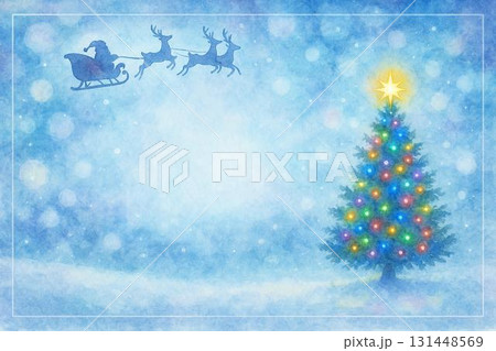 ポストカード　クリスマス　水彩画 131448569