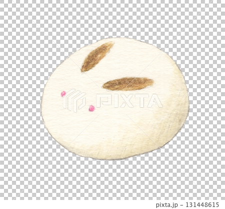 Rabbit manju watercolor pencil illustration Rabbit manju watercolor pencil illustration 131448615