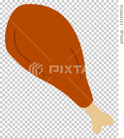 Cartoon Roasted Turkey or Chicken Leg Cartoon Roasted Turkey or Chicken Leg 131449532