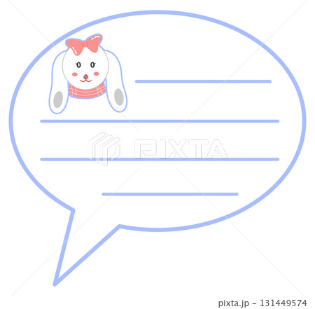 Speech Bubble with Bunny 131449574