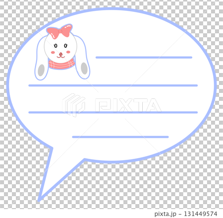 Speech Bubble with Bunny 131449574
