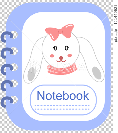 cute notebook with cute bunny cute notebook with cute bunny 131449625