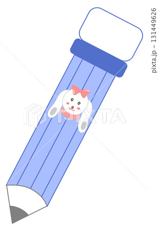 cute pencil with bunny 131449626