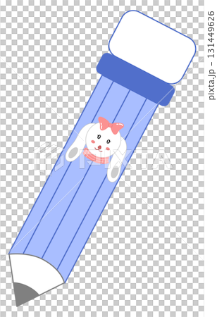 cute pencil with bunny 131449626