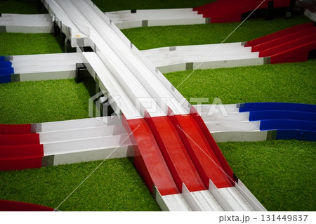 Mini Car Racing Track Set Up for Slot Cars Mini Car Racing Track Set Up for Slot Cars 131449837