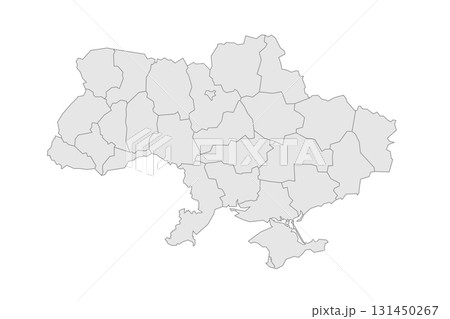 Ukraine political map of administrative divisions - regions, two cities with special status of Kyiv and Sevastopol, and autonomous republic of Crimea. Grey blank vector editable map EPS. Ukraine political map of administrative divisions - regions, two cities with special status of Kyiv and Sevastopol, and autonomous republic of Crimea. Grey blank vector editable map EPS. 131450267