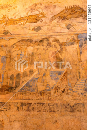 Qusayr Amra, Jordan frescoes of desert castle Qusayr Amra, Jordan frescoes of desert castle 131450665