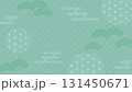 松と麻の葉模様の落ち着いた和風背景ベース 131450671