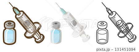 注射器とワクチン 131451094