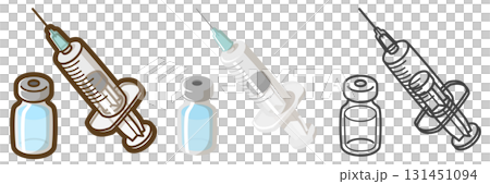 注射器とワクチン 131451094