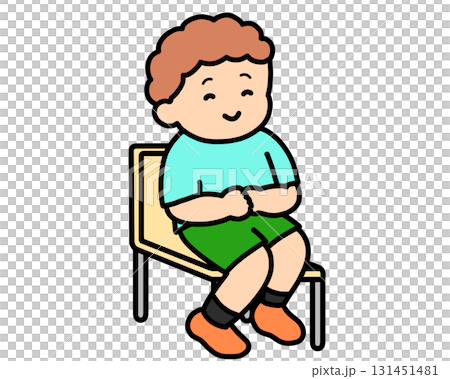 A boy sitting in a chair A boy sitting in a chair 131451481