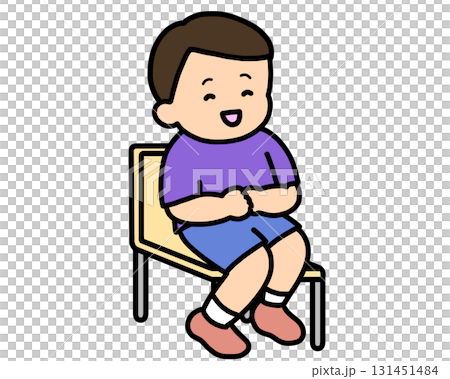 坐在椅子上的男孩 坐在椅子上的男孩 131451484