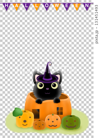 ハロウィンの背景〈ハガキ〉 D-1 ハロウィンの背景〈ハガキ〉 D-1 131451493