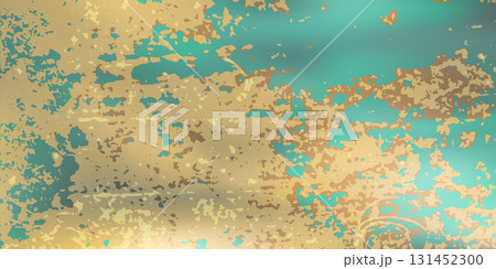 Luxury turquoise and gold patina bg Luxury turquoise and gold patina bg 131452300