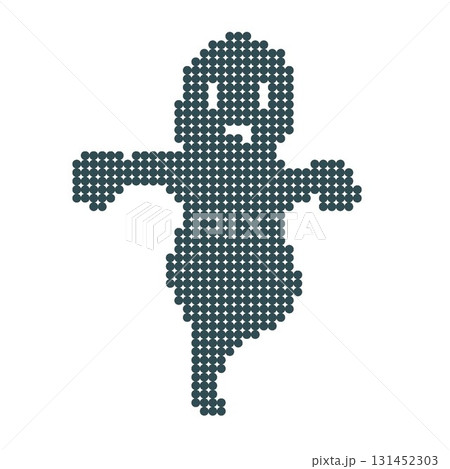 ラインストーンのゴーストのイラスト ラインストーンのゴーストのイラスト 131452303