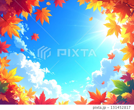 紅葉 秋 背景素材 紅葉 秋 背景素材 131452817