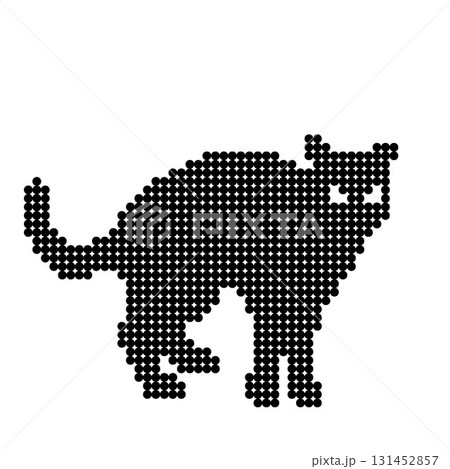 ラインストーンの黒猫のイラスト 131452857