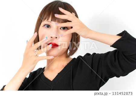 ネイルアートの日本人モデル 131452873