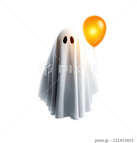 Halloween Ghost Holding Balloon Clipart Centered High Contrast Intricate Detail transparent Background Volumetric Lighting Halloween Ghost Holding Balloon Clipart Centered High Contrast Intricate Detail transparent Background Volumetric Lighting 131453025