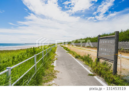 袋井市の同笠海岸の風景(静岡県) 131453519