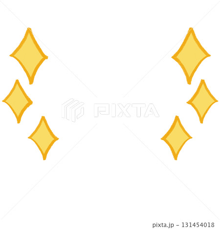 黄色いキラキラ星のシンプルなイラスト 131454018