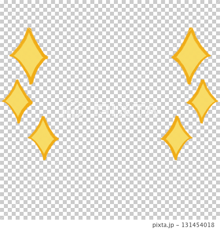 黄色いキラキラ星のシンプルなイラスト 131454018