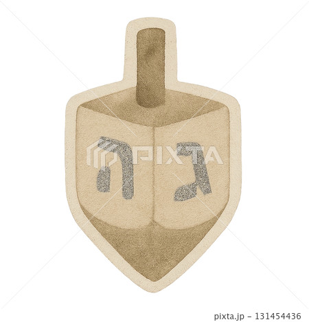 Hanukkah dreidel on transparent background Hanukkah dreidel on transparent background 131454436