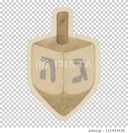 Hanukkah dreidel on transparent background Hanukkah dreidel on transparent background 131454436