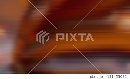 Orange Brown Blue Abstract Background Blurred Horizontal Gradient Motion Texture Light Design 131455082